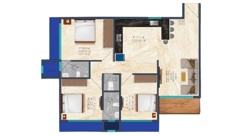 EV-9-Floor-Plan-3BHK